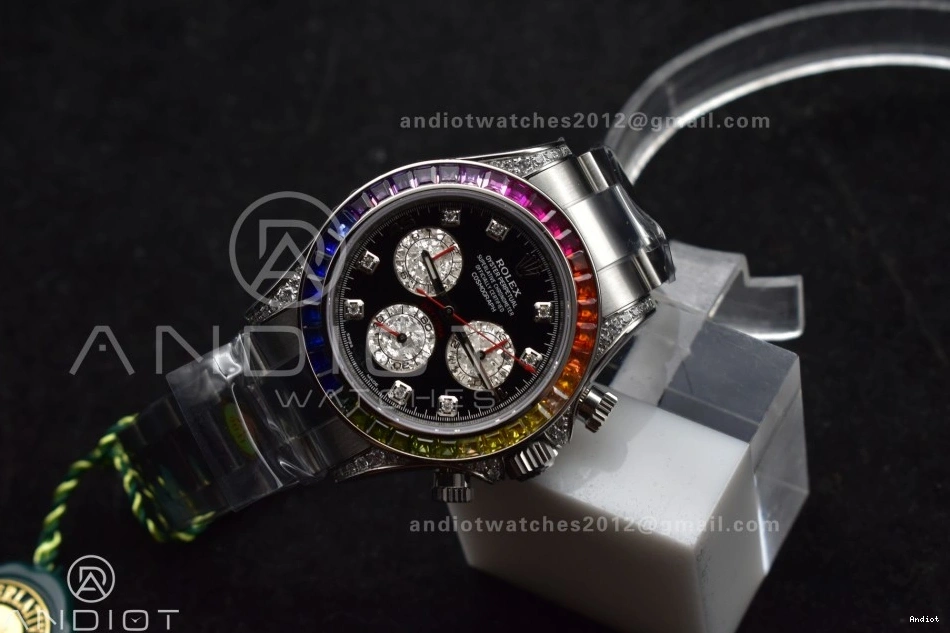 Edition SS 116599RBOW ZF Diamonds 1:1 Bracelet SH4130 on Dial Best Black Rainbow Daytona 1205